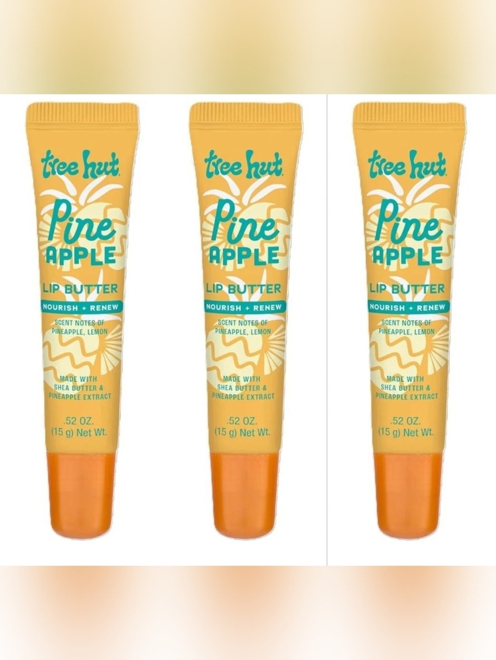 3 X Tree Hut Sugarlips Lip Butter, Lock in Moisture & Nourish Skin